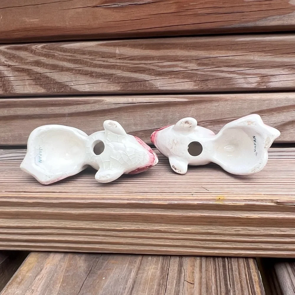 - Vintage Pink Koi Salt & Pepper Shaker Set from Japan! EUC!